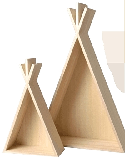 Wooden Triangle Set Of Two Wall Hangings Wooden Triangle Set Of Two Wall Hangings